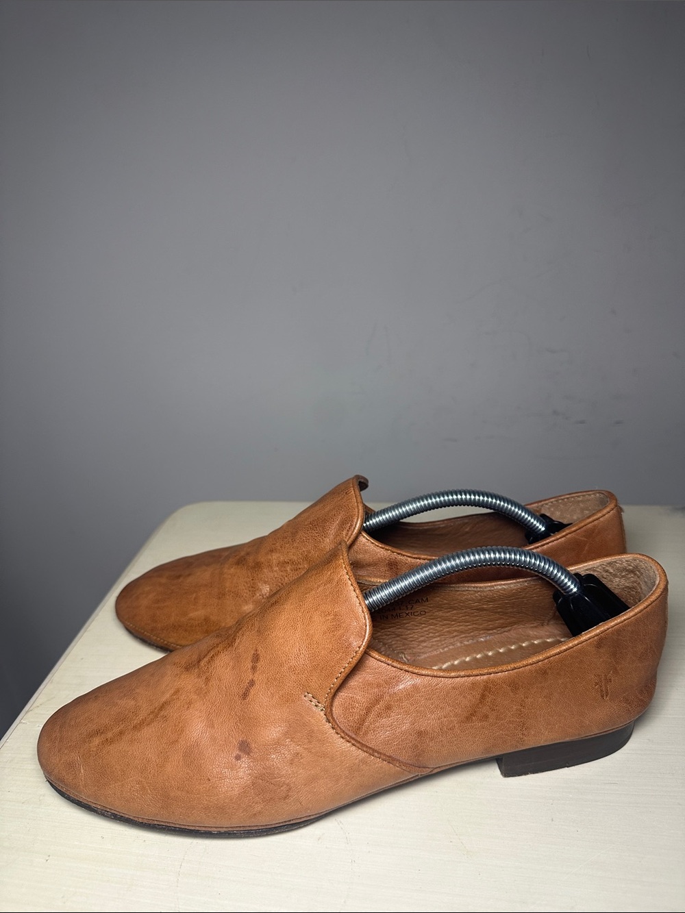 Frye light brown Leather Slip-On Mules